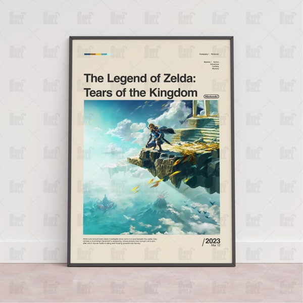 The Legend of Zelda Tears of The Kingdom Poster, Gaming Room Poster, Gaming Wall Poster, Gaming Print Poster, Game Gift, Video Games Poster