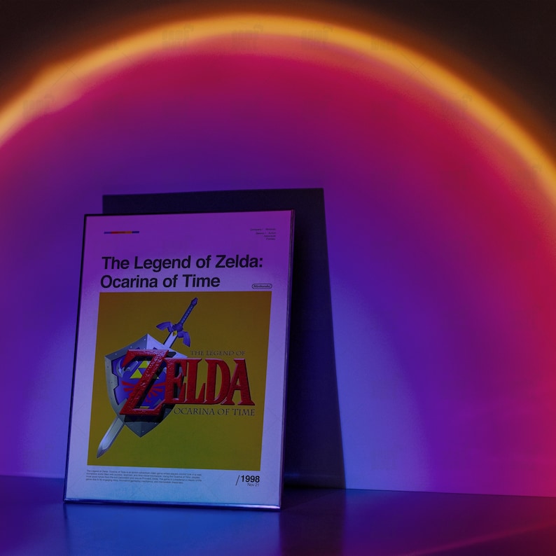 The Legend of Zelda Ocarina of Time Poster, Gaming Room Poster, Gaming