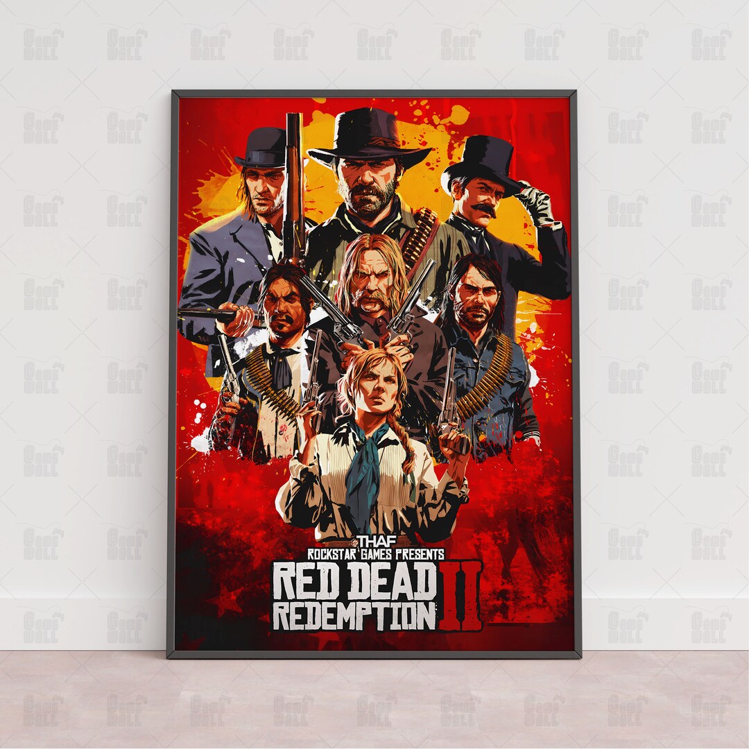 Red Dead Redemption II Poster, Gaming Room Poster, Gaming Wall Poster ...