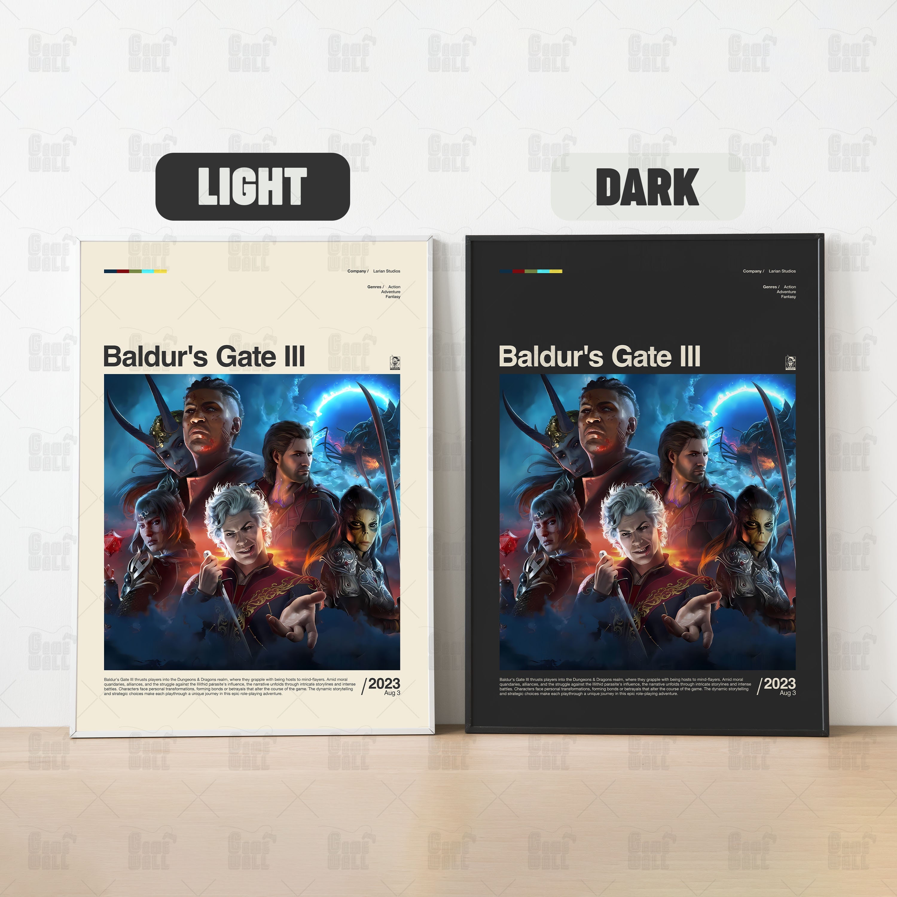 Baldur's Gate 3 Poster, Gaming Room Poster, Gaming Wall Poster, Gaming