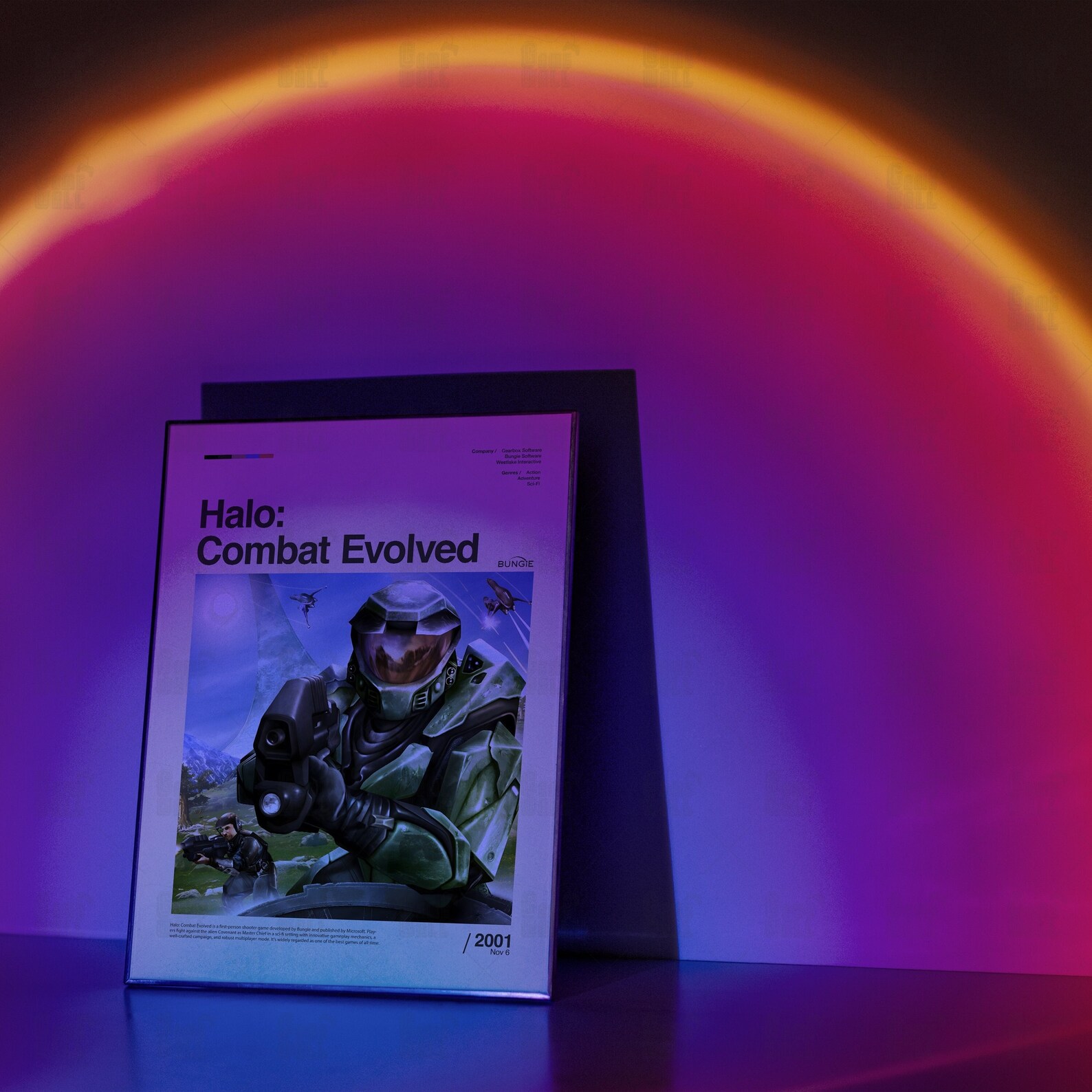Halo Combat Evolved Poster, Gaming Room Poster, Gaming Wall Poster
