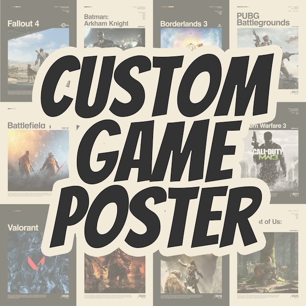 Póster de juegos personalizado, póster de sala de juegos, póster de pared de juegos, póster de impresión de juegos, regalo de juegos, póster de videojuegos, arte de pared de juegos