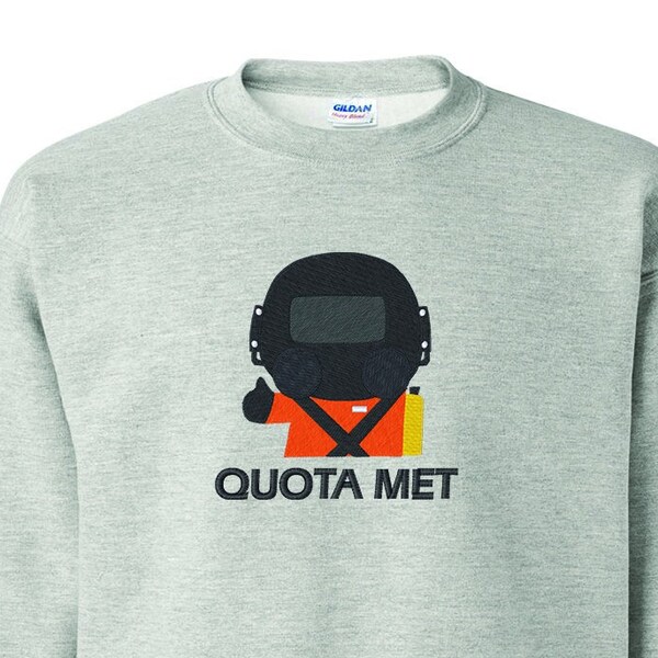 Lethal Company - Embroidered Crew Neck - QUOTA MET