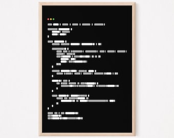 Cartaz de hacker de codificação digital para download, arte de parede, cientista da computação, decoração de parede, presente, computador retro para jogos, decoração de escritório, arte minimalista para escritório