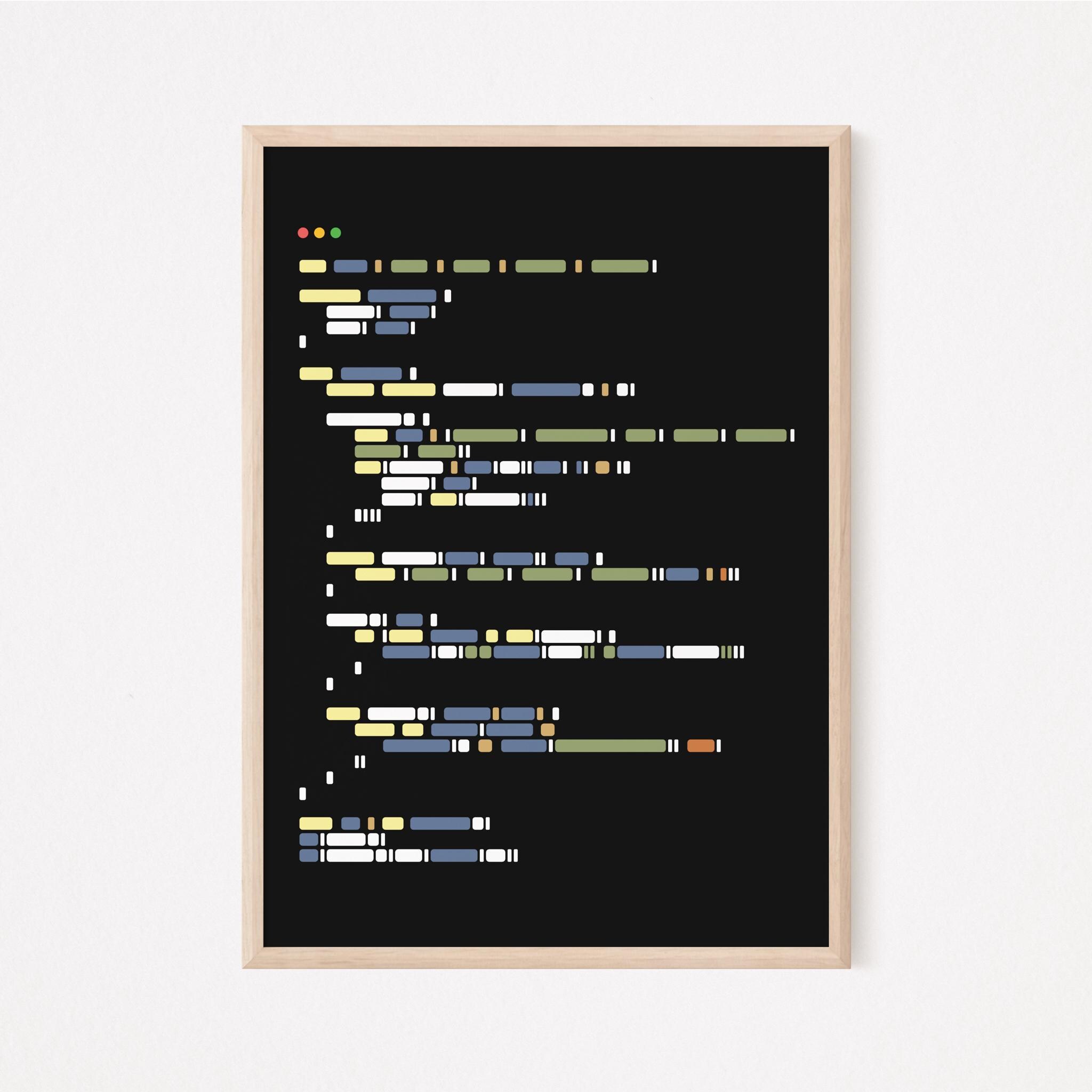Techie Programmer Poster Retro Computer Print Code Wall Art Printable ...