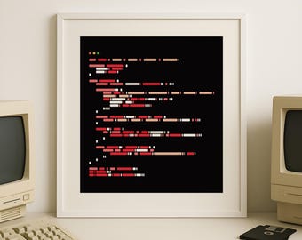 Techie Programmer Poster Retro Computer Print Code Wall Art Printable Tech Nerd Gift Gaming Developer Digital Download Coding Office Decor