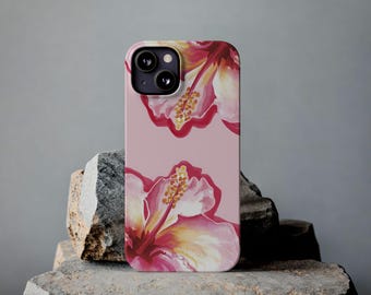 Funda para teléfono Hibiscus Summer Tropical Beachy Coconut Girl TikTok Tendencias Populares, Accesorio para iPhone, Funda protectora, Regalo único,