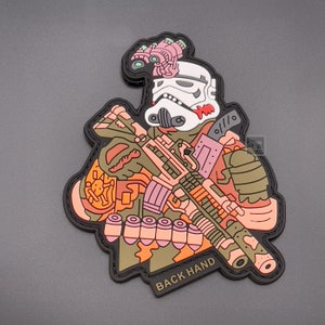 Tactical Storm Grunt Patch - Hook-Lined, PVC - Morale Military Tactical Army Airsoft Badge for Rucksack Backpack