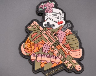 Toppa Tactical Storm Grunt - con fodera a gancio, PVC - Distintivo tattico militare dell'esercito per softair per zaino