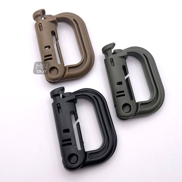 Task Tactical MOLLE D-Ring - ABS Plastic - Military Army Tool Belt Clip Carabiner Link Buckle