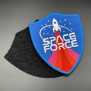 Space Force Rocket Patch - Hook & Loop, 9cm - Military Army Air Force Badge