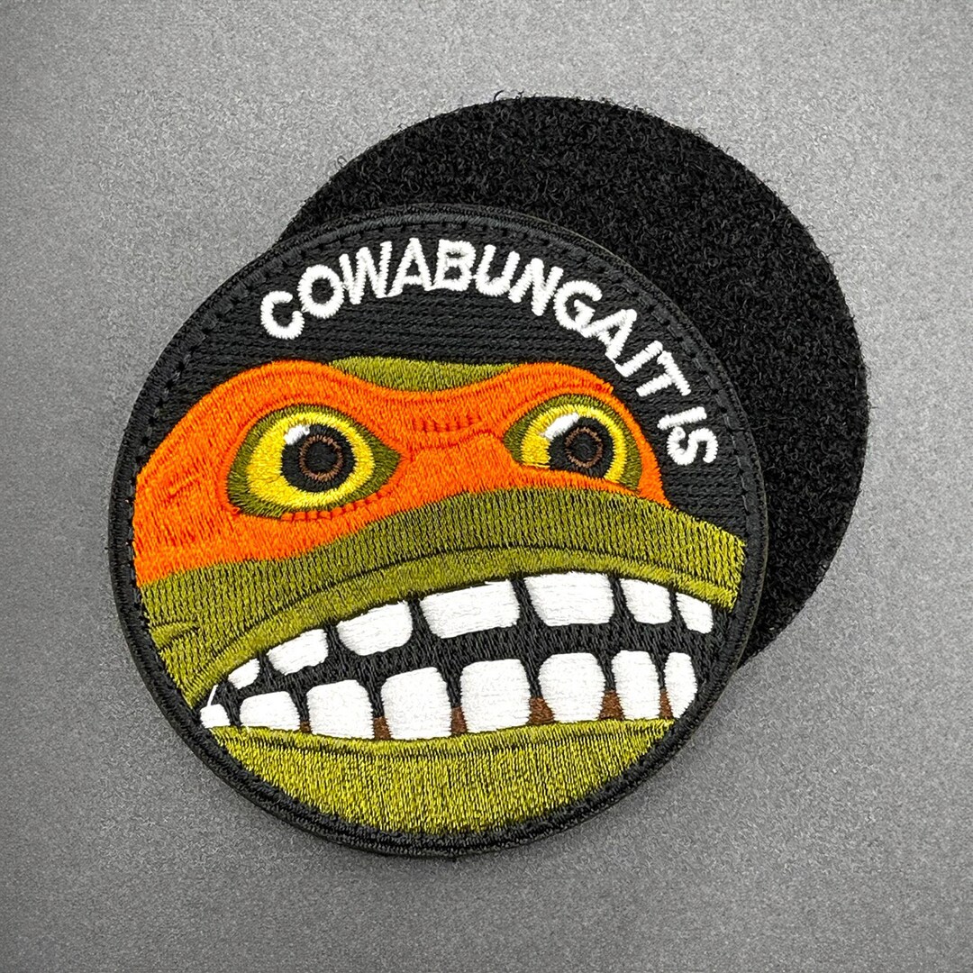 Cowabunga It is Patch - Hook & Loop, Fabric, 8cm - Morale Military ...