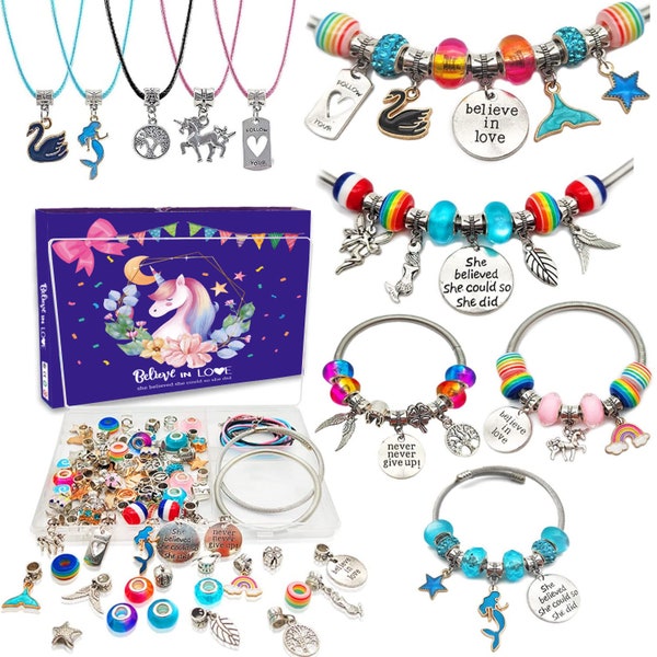 Trending Jewelry Making Gift Set - DIY Charm Bracelet Kit for Girls