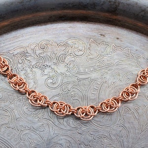 Copper Helm Chainmaille Bracelet
