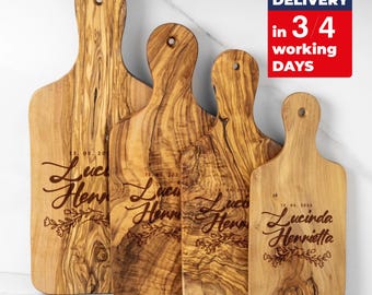 Personalized Olive Wood Kitchen Gift Cutting Board