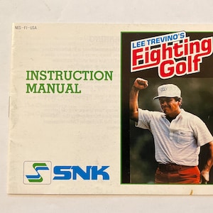 Authentieke Lee Trevino's Fighting golf (Nes)-videogamehandleiding