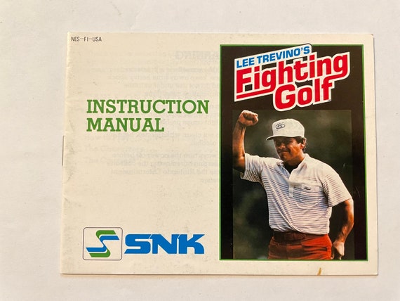 Authentic Lee Trevino's Fighting golf ( Nes ) video game manual