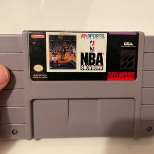 Authentieke Super Nintendo NBA Showdown-wagen