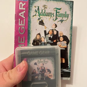 Authentieke Sega Game Gear Adams Family + handleiding gamecar