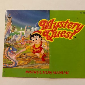 Authentieke Mystery Quest (Nes)-videogamehandleiding
