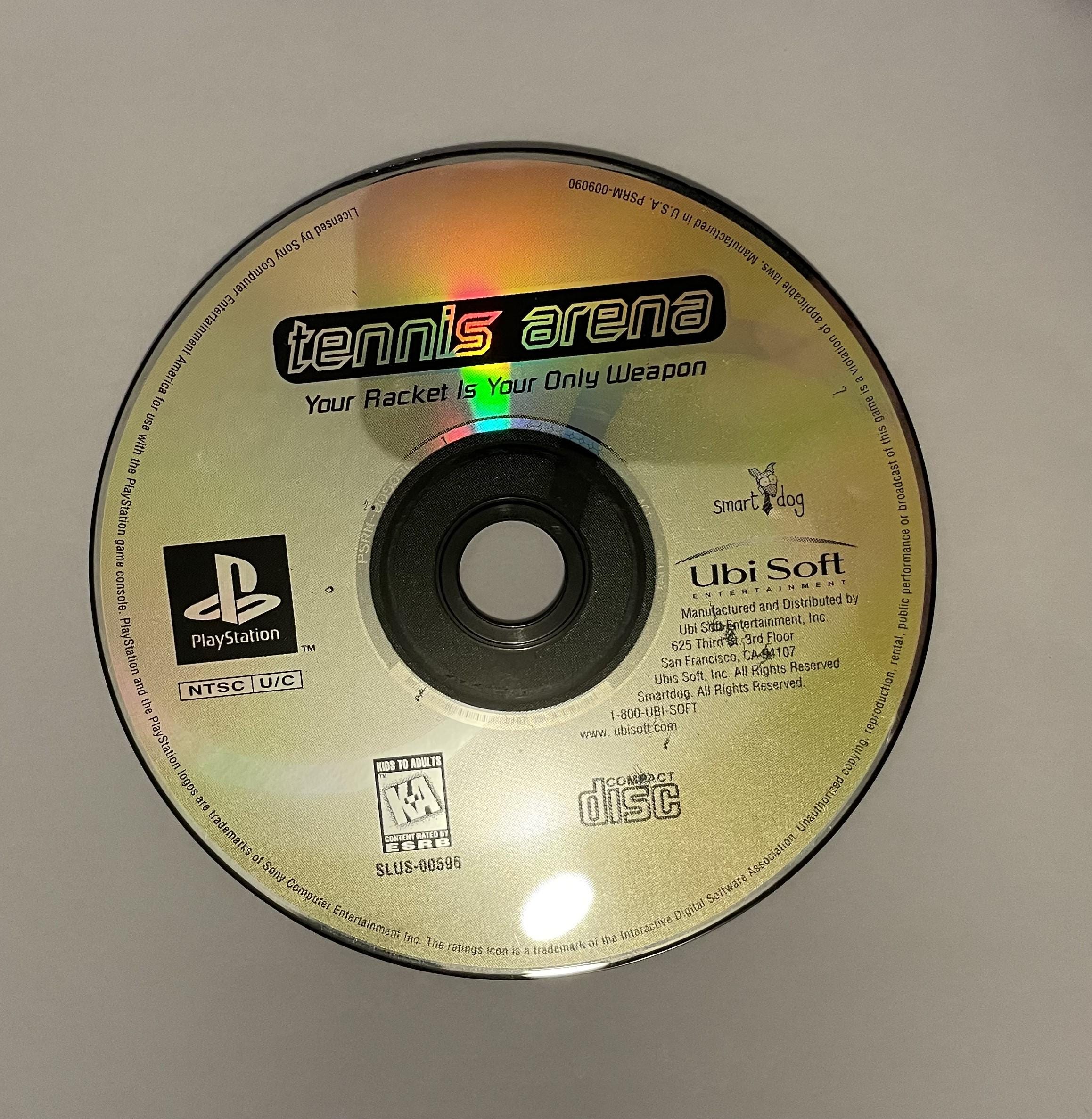 Tennis Arena Sony PS1 – Jeu Vidéo PlayStation 1 – Compatible PS2 Et PS3 – Bon état