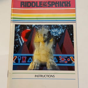 Authentieke handleiding voor videogames Riddle Of the Sphinx (Atari)