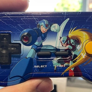 Custom uv printed Mega Man controller for the Snes