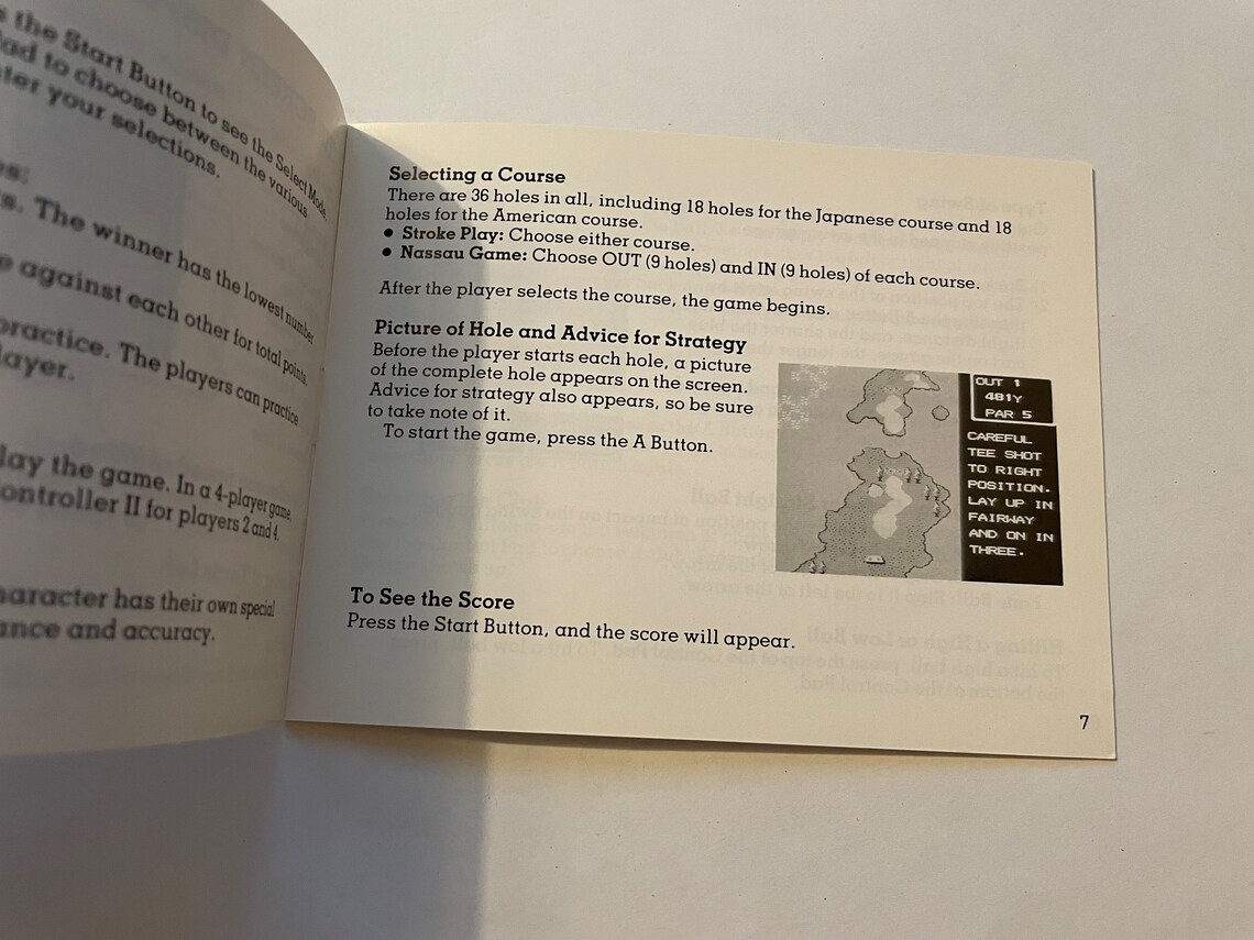Authentic Lee Trevino's Fighting golf ( Nes ) video game manual, foto 3 di 3