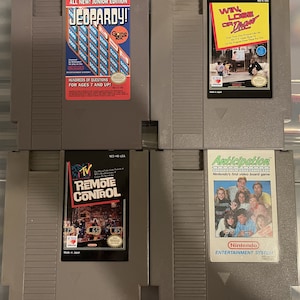 Authentieke Nintendo 'nes' Game Shows-karretjes.
