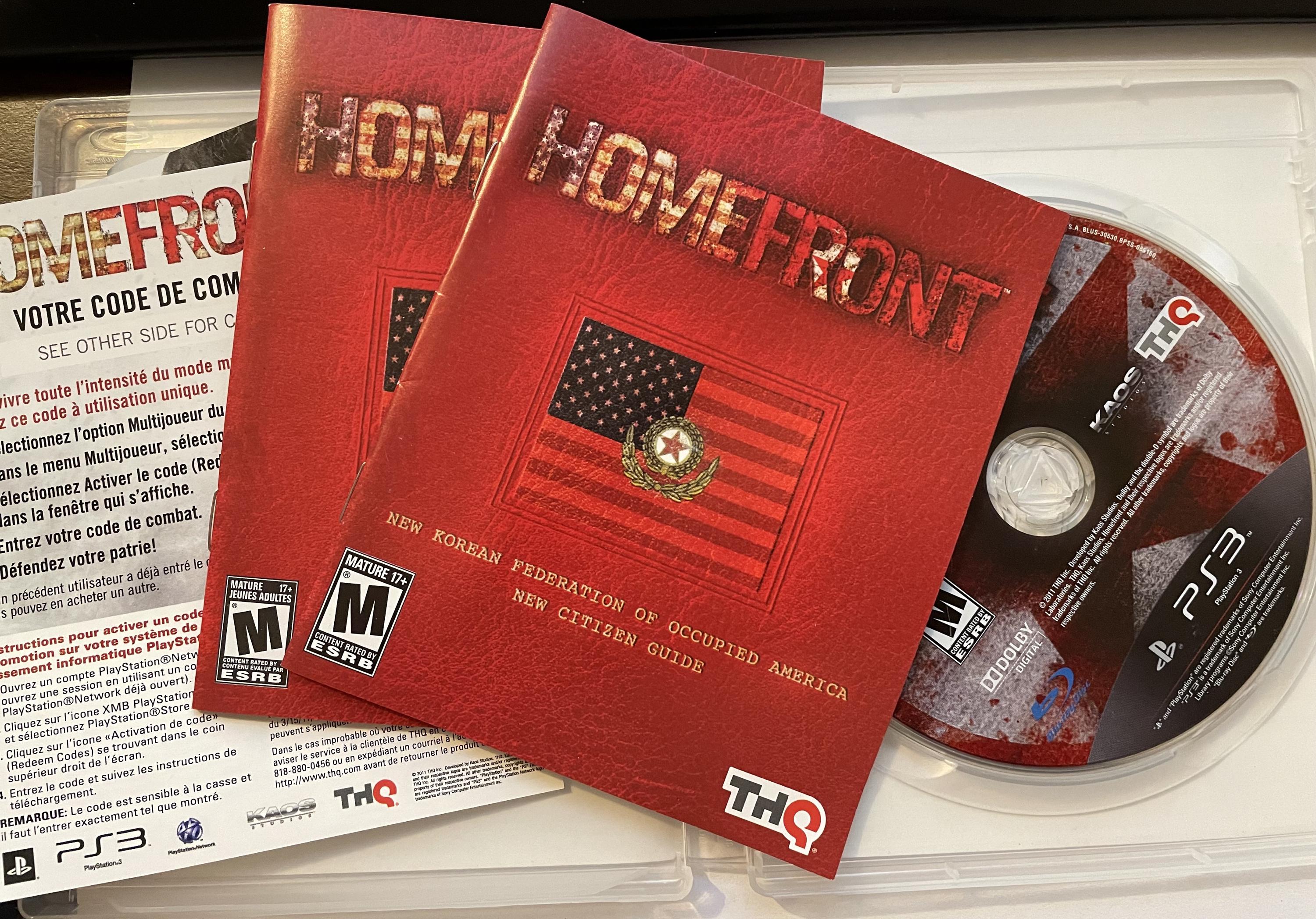 Homefront Sur PS3 – Édition Française Complète (boîte, Livret) – Bon état