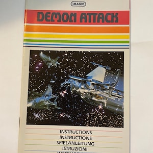 Authentieke Demon Attack (Atari)-videogamehandleiding