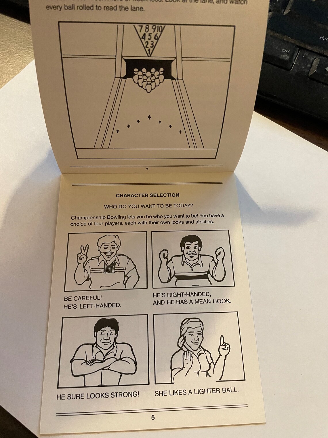 Authentic Championship bowling ( Nes ) video game manual, foto 3 di 3