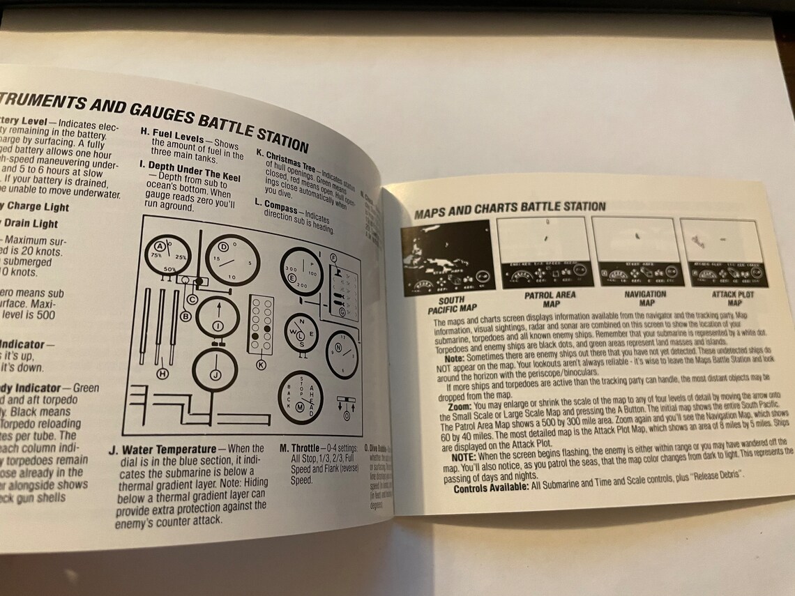 Authentic Silent Service ( Nes ) video game manual, foto 3 di 3