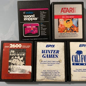 EN BOITE et notice : 3 cartouches Atari 2600 VCS DOUBLE ENDER