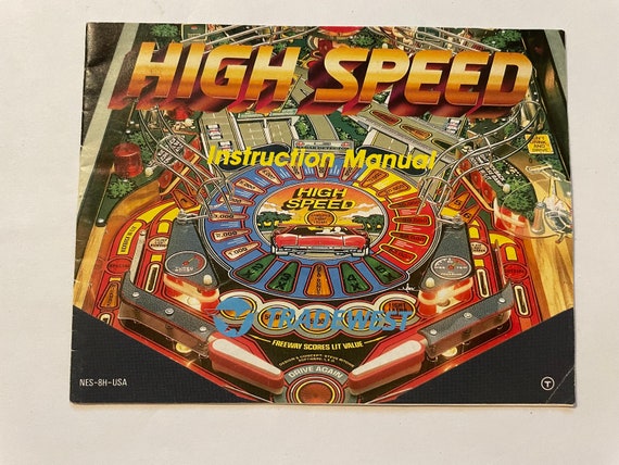 Authentic High Speed ( Nes ) video game manual