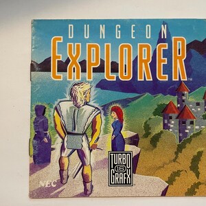 Authentieke Dungeon Explorer (TG-16) videogamehandleiding