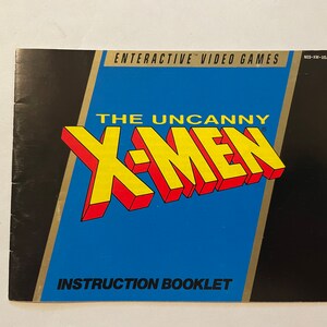 Authentieke handleiding voor de game The uncanny X-Men (Nes)