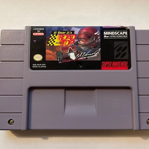 Authentieke Super Nintendo Al Unser Jrs Road to the Top-wagen