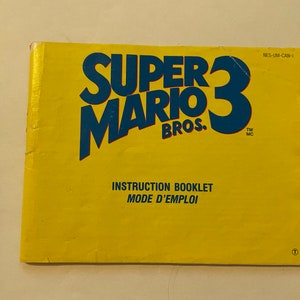 本物のスーパーマリオ3 CDN（NES）ビデオゲームマニュアル
