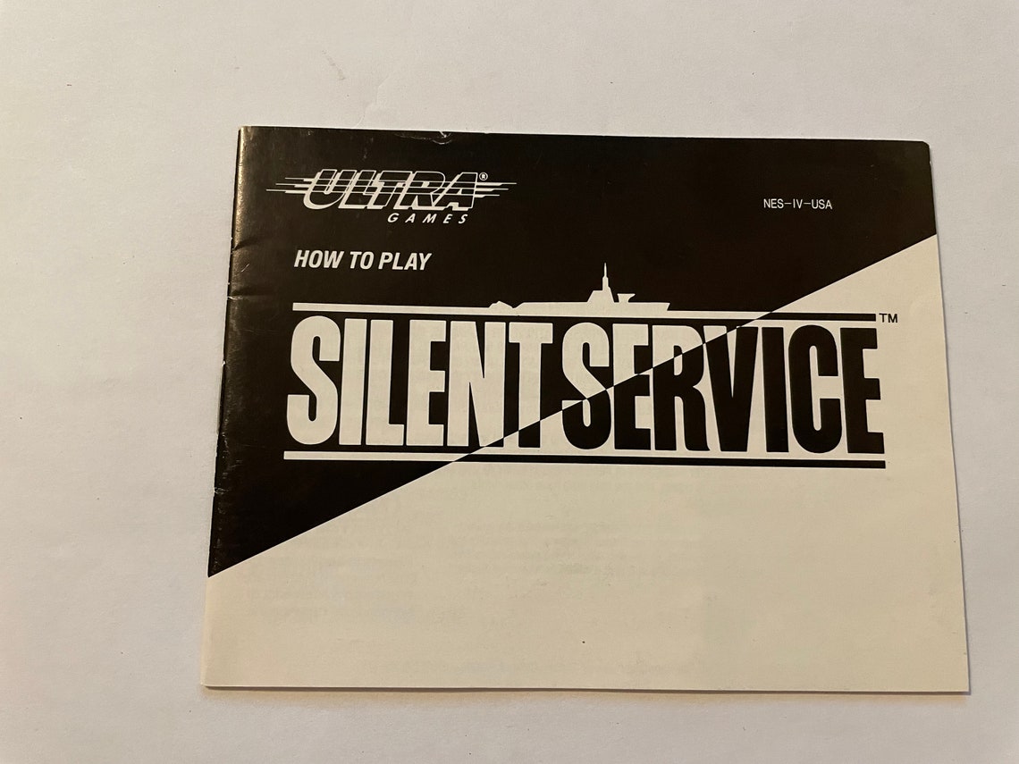 Authentic Silent Service ( Nes ) video game manual, foto 1 di 3