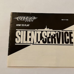 Authentieke Silent Service (Nes)-videogamehandleiding