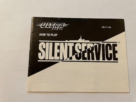 Authentic Silent Service ( Nes ) video game manual