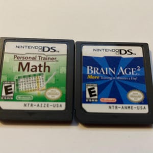 Authentieke DS Math + Brain age 2-gamekaart