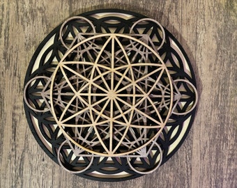 Sacred Geometry Layered Mandala Wall Art