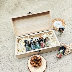Natural Crystal Wishing Bottle,Crystal Mystery Box,Personalized Box Energy Crystal,Healing Crystal Tower,Crystal Gift,A Set of 7 Crystals image 7