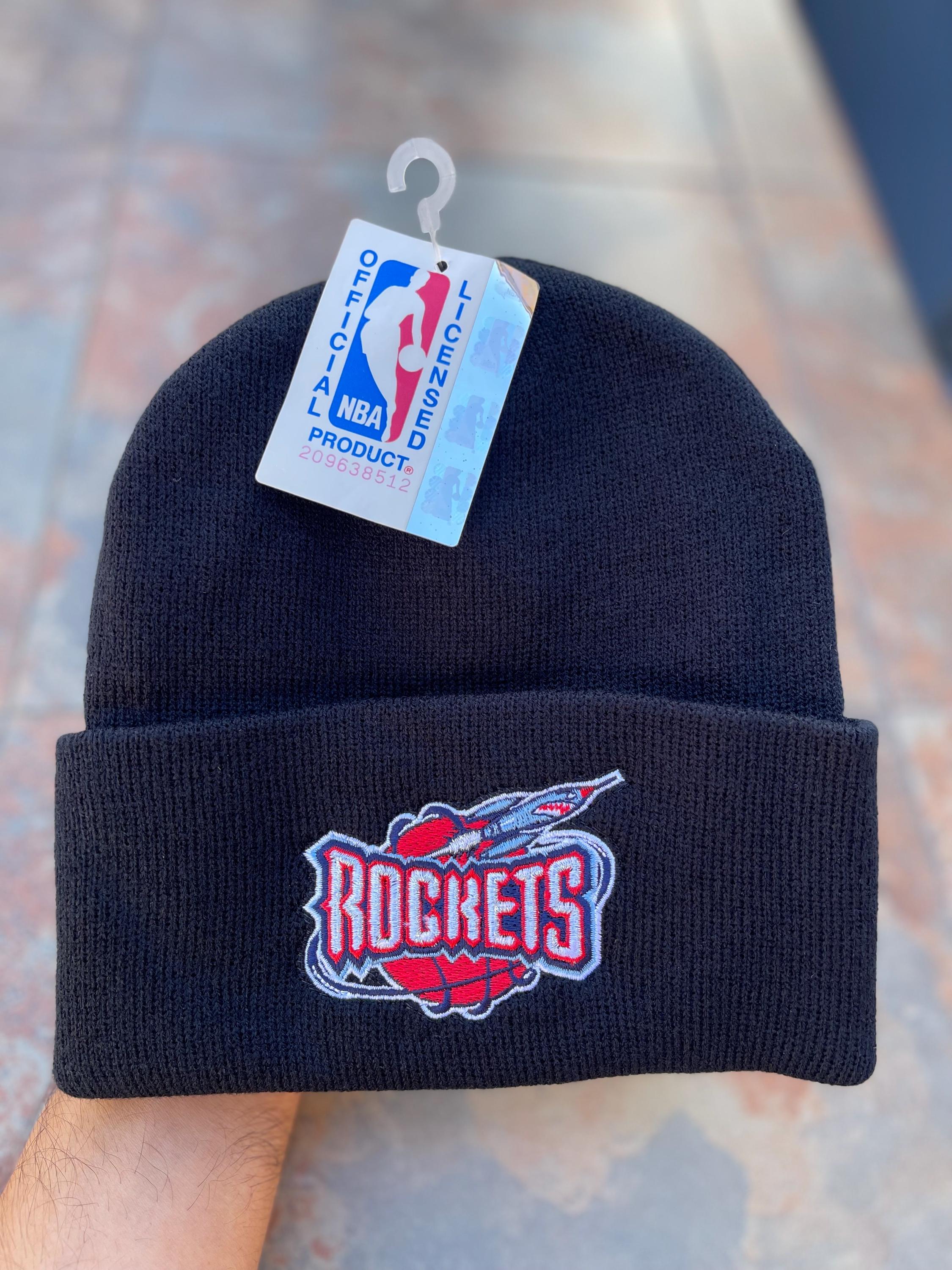 帽子 set of 2 D Robinson & H Olajuwon Vintage Logo 7 Houston Rockets Beanie Hat Cap Winter 90s NBA