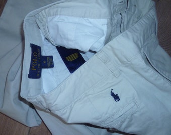 Womens Polo Ralph Lauren beige chinos 24 waist x 27 leg size 10 vintage