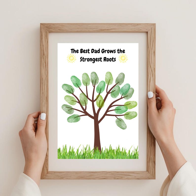 The Best Dad Grows the Strongest Roots, Handprint Craft Art, Fathers ...