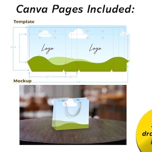 Canva pages for gift bag