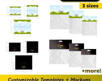 Modèles de cartes d'en-tête DIY | Surmatelas personnalisables, 3 tailles (Canva et Adobe)
